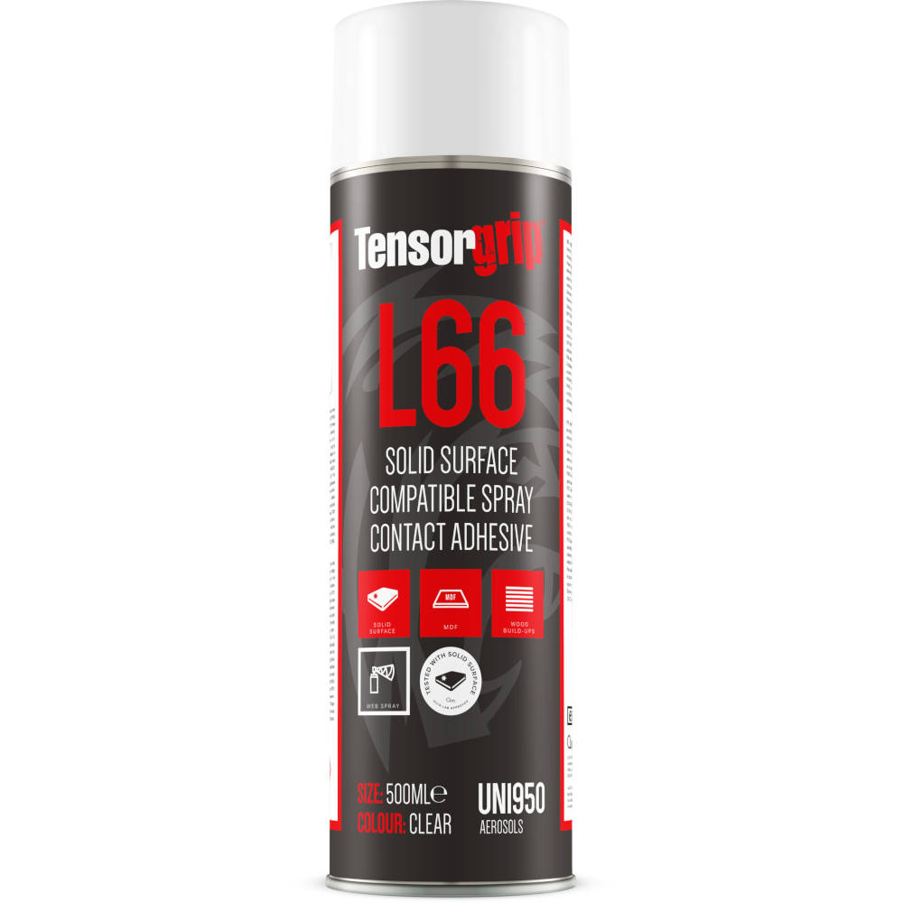 L66 spray adhesive front on